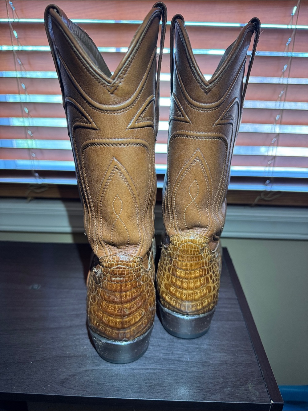 Tecovas Brown Caiman Leather Cowboy Boots - Picture 4 of 6